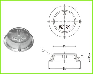 画像1: PM   埋設配管標示盤  給　水 【小島製作所】 (1)