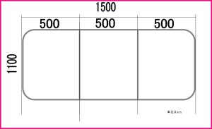 画像1: 大型風呂ふた　1100幅ｘ1500　3枚蓋【ENILNO エニルノ】 (1)