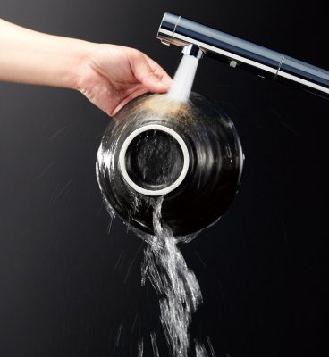 画像3: TKS05305JA　台付シングル混合水栓（エコシングル、ハンドシャワー）【TOTO】　旧品番 TKS05305J　 キッチン用水栓 (3)