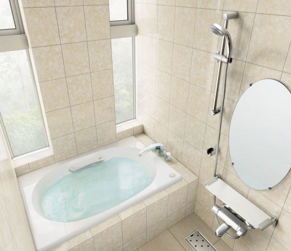 画像1: VBND-1101HPA　プッシュウェイ　ハンドグリップ　(1)方半エプロン　サーモバス　シャイントーン浴槽１１００【INAX】 (1)