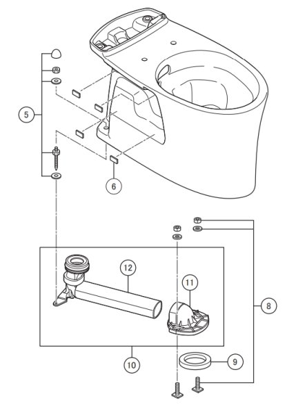 画像2: CF-ZA10HG-SET ワイドアジャスター【INAX】 BC-ZA10H用 (2)