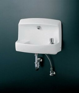 画像1: LSL870APR　 コンパクト手洗器　 ハンドル式水栓セット 【TOTO】 (1)