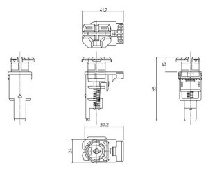 画像1: AFKH842YN　上戸車 シルキーホワイト【TOTO】 (1)