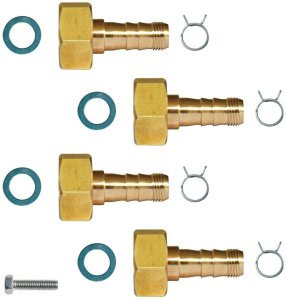 画像1: NN-5010 ペア樹脂管金具セット ねじノコ(10A) 特殊先端ネジ 2秒圧入 追い炊き配管 再利用可能 挿入機不要【株式会社オーミヤ 】 (1)