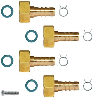 画像1: NN-5010 ペア樹脂管金具セット ねじノコ(10A) 特殊先端ネジ 2秒圧入 追い炊き配管 再利用可能 挿入機不要【株式会社オーミヤ 】 (1)
