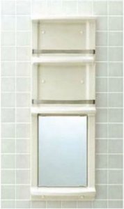 画像1: YR-412G/L52　浴室収納棚 鏡付（平付）  INAX LIXIL　 (1)