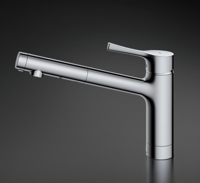 画像2: TKS05304J 台付シングル混合水栓(エコシングル、吐水切替、共用)【TOTO】 旧TKGG31EB (2)