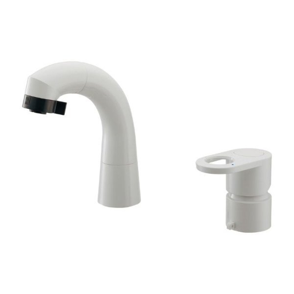 画像1: JL241SE-05  取付穴径：36〜38ミリ ハウステック　ホワイト水栓 【ジャニス】 (1)