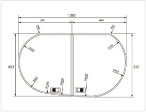 画像1: GKU74KF8T2LS  １６タマゴＬ薄型断熱風呂フタ（Ｌ勝手用）  【PANASONIC】 (1)