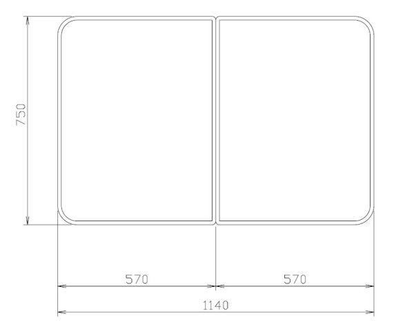 画像1: 40402739　フロフタMC120W　　風呂フタ（2枚組）【タカラスタンダード】 (1)