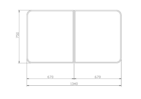 画像1: 40402738　フロフタMC140W　　風呂フタ（2枚組）【タカラスタンダード】 (1)