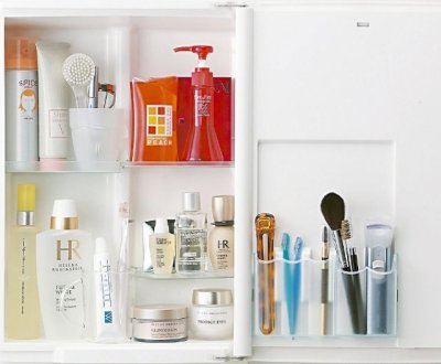 画像2: 浴室使用可 ミラーキャビネット 幅320mm × 奥行105mm × 高さ458mm T3246【東プラ】 (2)