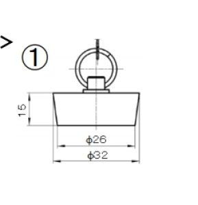 画像1: GYB519000295　江本工業　バスエース　バスオールエース　用　ゴム栓　共栓　旧GYB519000289 (1)