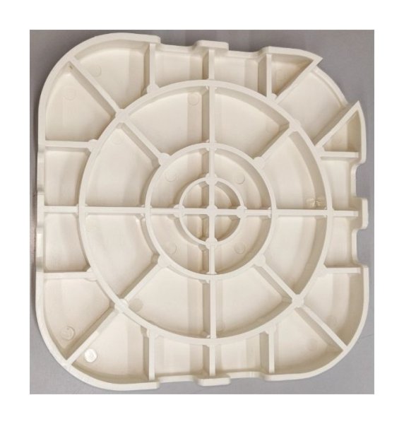 画像2: ホクサンユニットバス　目皿＜樹脂製＞　旧CR排水蓋⇒B-WT（ホワイト）　159Ｘ159Ｘ18 (2)