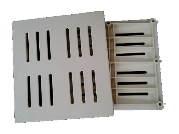 画像1: 17303D  トラップ化粧蓋  ホワイト　【ブリヂストン】 (1)