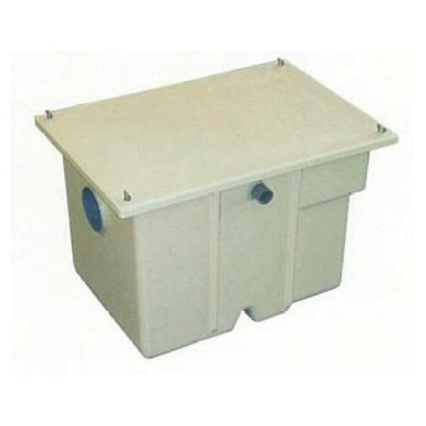 画像1: GF3-N13F-C  【ホーコス】床置型グリース阻集器　一般型 キャッチクリップ仕様  FRP製 パイプ流入式 3槽式 (1)