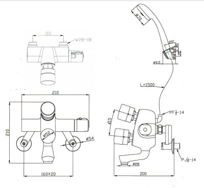 画像7: PS7001  オートストップ（自閉式）シャワー水栓【PREO プレオ】大浴場向け (7)