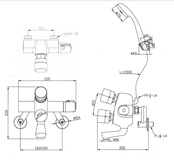 画像7: PS7001  オートストップ（自閉式）シャワー水栓【PREO プレオ】大浴場向け (7)
