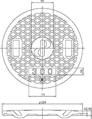 画像2: レジコン耐圧蓋（穴なし）300【タキロン】 (2)