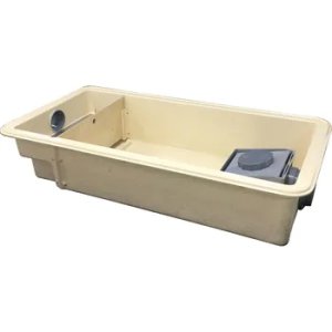 画像1: GFRA-N55PA 　ホーコス　パイプ流入式　超浅型グリース阻集器　鋼板製蓋付き　 FRP製　55.0L (1)
