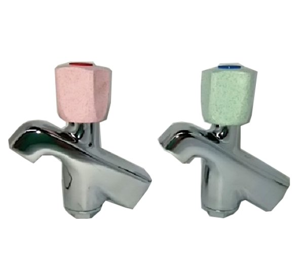 画像1: 【自閉式】NWPカラン 湯屋カラン 銭湯・温泉・サウナ用 節水蛇口　＊ハンドルは回さず押して吐水タイプ (1)