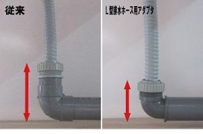 画像4: Z14PVHL-EH    Ｌ型排水ホース用アダプタ　Φ30ホース×VP・VU50 【ミヤコ株式会社】 (4)