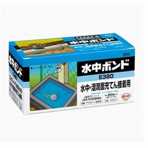 画像1: E380  ドレンタイト  水中ボンド　 エポキシ樹脂系接着剤　 900gセット【コニシ】 (1)