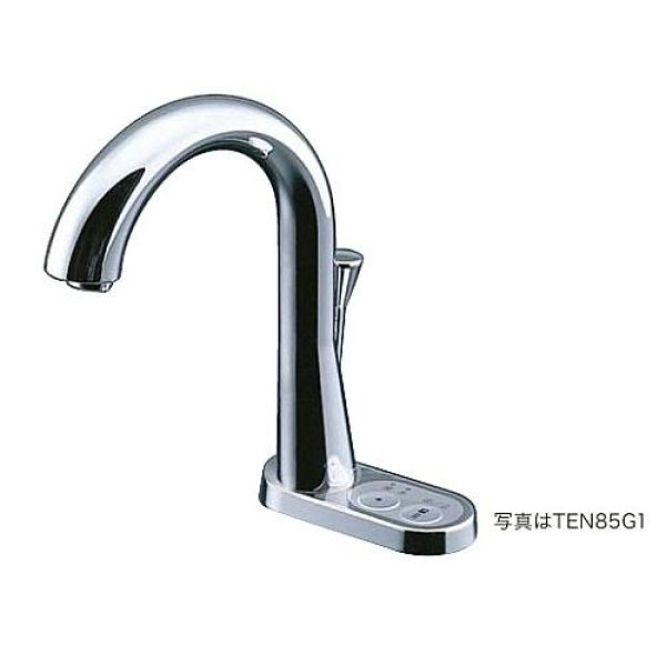 画像1: TEN85G1 台付自動水栓（湯水切替、AC100V、ワンプッシュ）　【TOTO】 (1)