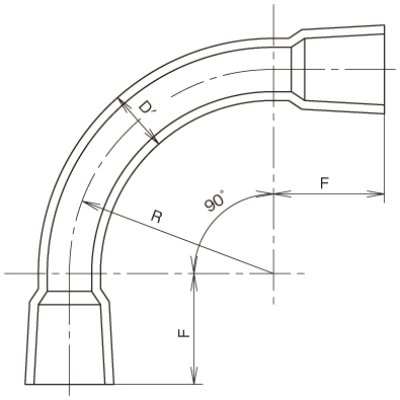 画像3: 水道用継手　TS　90°ベンド（VP系）【クボタケミック】 (3)