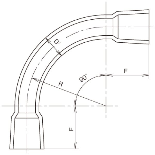 画像3: 水道用継手　TS　90°ベンド（VP系）【クボタケミック】 (3)