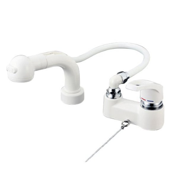 画像1: KM8008SL【KVK】 シングルレバー式洗髪シャワー付き（ゴム栓なし） (1)