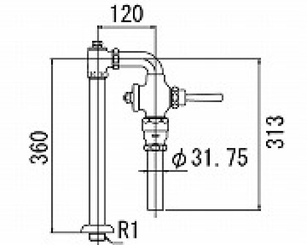 画像2: CF-110BUT 低圧用フラッシュバルブ【INAX】 旧CFB-110MT7 (2)