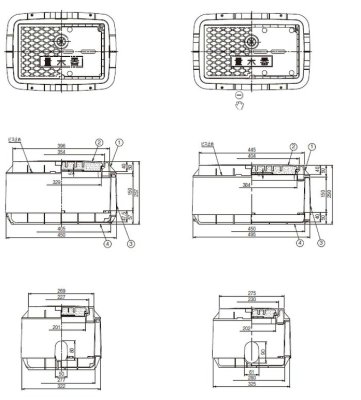 画像2: MB-20HAUX400  PVC耐寒蓋　HAUタイプ　量水器ボックス 　Ｘ【前澤化成工業】 (2)