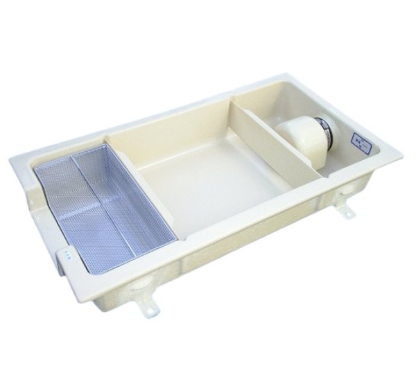 画像1: TOSC-1260S　浅型グリーストラップ【プレパイ工業株式会社】鋼板製蓋付 『側溝型』　FRP製　厨房用　　　200Ｈ　75L (1)