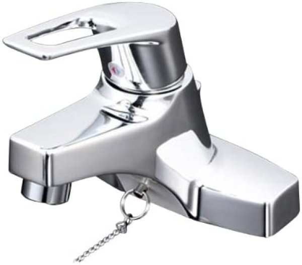 画像1: KM7014T　シングルレバー式混合栓 (ゴム栓付) ピッチ102mm【KVK】　旧KM315G (1)