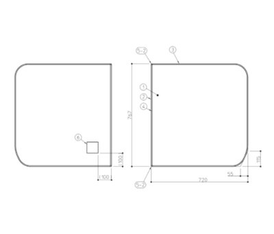 画像2: AFKKS81100KSAA21W OP断熱2枚風呂蓋機器有　 【TOTO】旧EKK81100W3 (2)