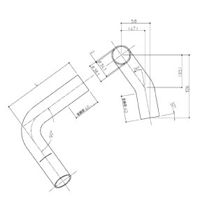 画像1: EKA703　便器洗浄管L　(#N11【TOTO】  (1)