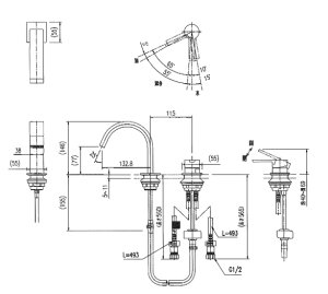 画像1: LF-HA363SYCMB　シングルレバー混合水栓     リクシル 【LIXIL INAX】 (1)