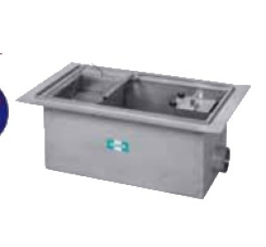 画像1: HGS-NX70E 床吊・地中埋設兼用/ステンレス製/側溝流入式/3槽式【ホーコス】鋼板製防錆塗装蓋付 (1)