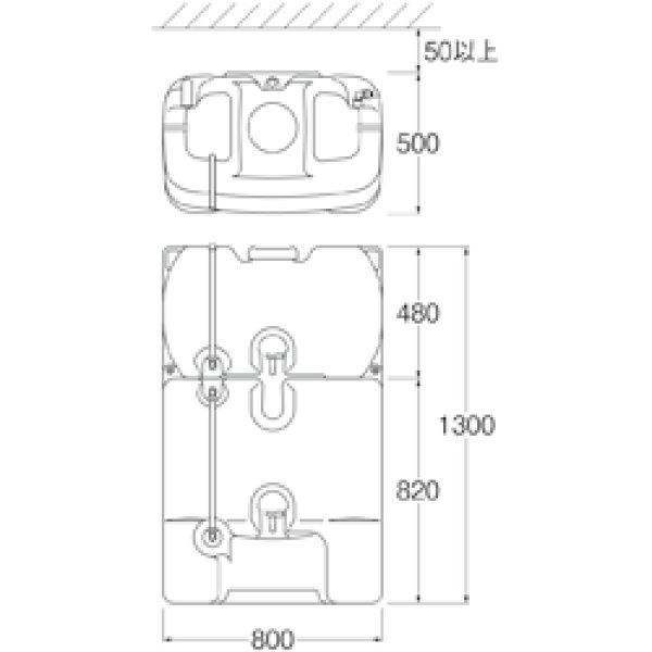 画像2: EC231S-H-60-330L【SANEI株式会社】  雨水タンク　雨水貯水量 約330L (2)