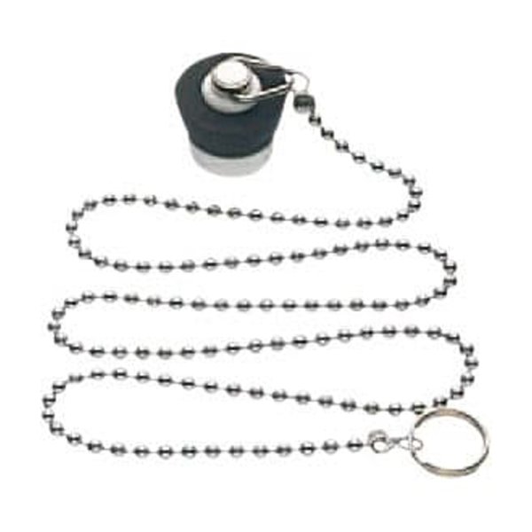 画像1: PH26【SANEI株式会社】バス用J型クサリ付ゴム栓 (1)