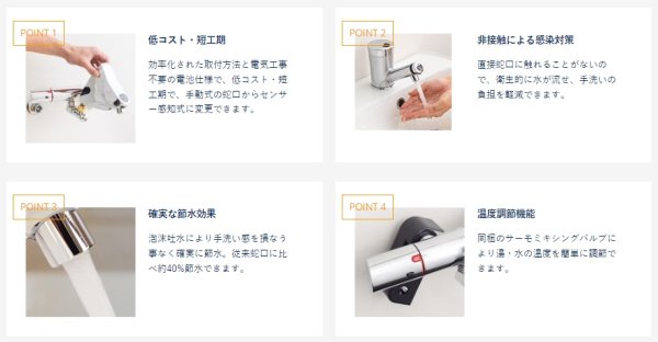 画像2: SM3-H　壁型混合水栓用自動水栓　 SuISuiMIX　【ミナミサワ】　 (2)