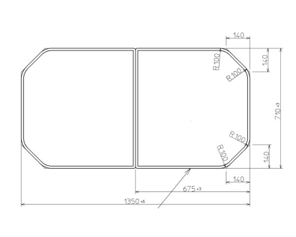 画像2: EN1410N  【ENILNO-エニルノ 】イージークリン　ふろふた 1350×710mm　旧PCF1410N #N11 (2)