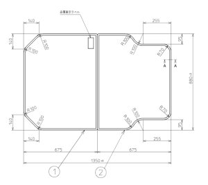 画像1: 旧PCF1400 T980【TOTO】 ふろふた 　2枚　(PCA147の代替品） (1)