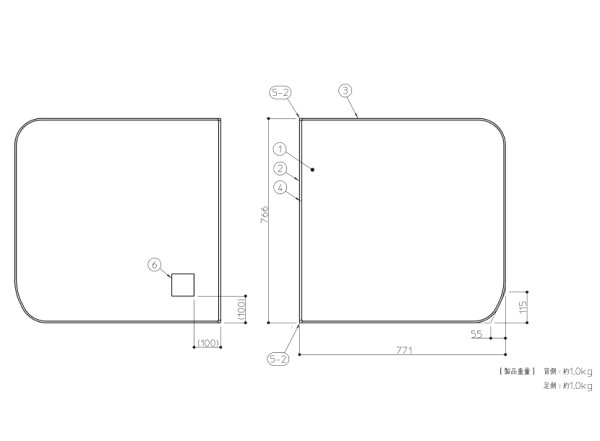 画像1: AFKKS81101KSAA21W　　HA165DOPラクかる2枚【TOTO】旧EKK81101W3⇒AFKK81101W3 (1)