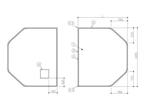 画像1: AFKKS84106KSAA21W　旧EKK84106W2 旧AFKK84106W 風呂フタ 1250トラツク浴槽用断熱風呂蓋 【TOTO】　 (1)