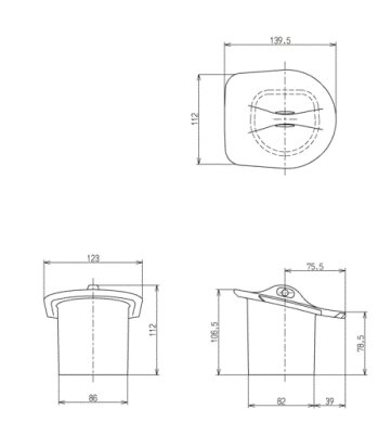 画像2: HA406CST 小便器 着脱トラップ部目皿(ロマンシア用、樹脂製)【TOTO】 (2)