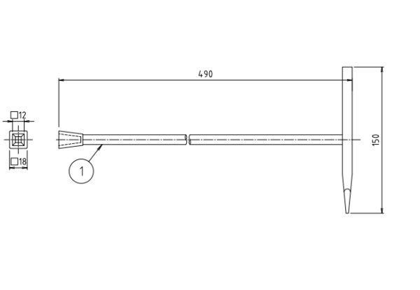 画像2: S220A 止水栓キー(直)  【ミヤコ株式会社】 (2)