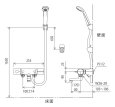 画像2: FTB100KKSR8T【KVK】 サーモスタット式シャワー・スカートソケット仕様（80mmパイプ付） (2)