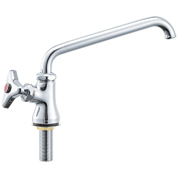 画像1: A57LJ-13【SANEI株式会社】   立形上向自在水栓（左ハンドル）【固定コマ仕様】 (1)